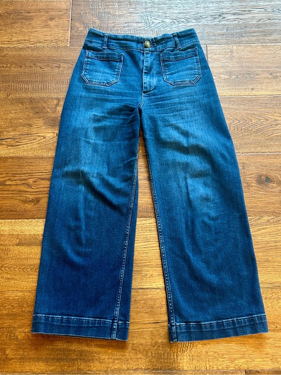 Pilcro and the Letterpress Denim - Pilcro and the Letterpress Wide-Leg Indigo Blue Jeans